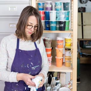 Mélange-encre-réalisé à la main