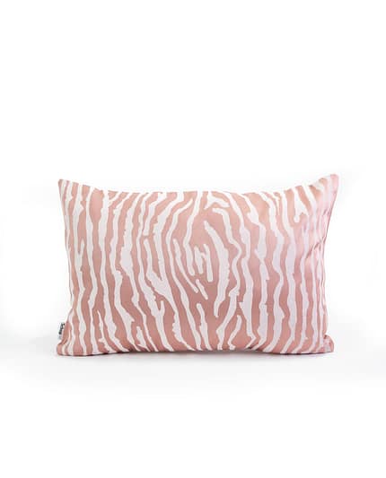 Schop_coussin ecorce_rose satin sérigraphie