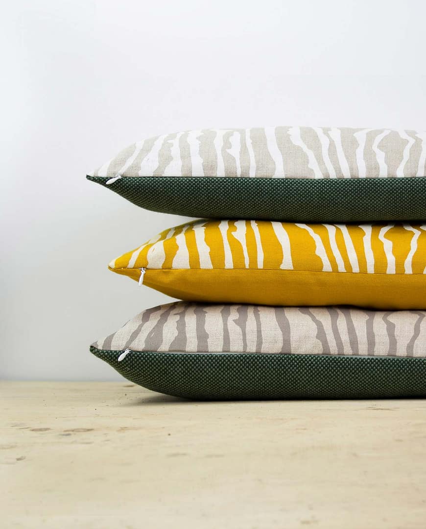 Schop_coussin écorce lin laine blanc vert sérigraphie