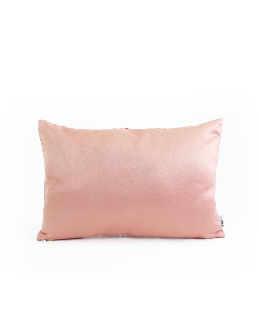 Schop_coussin ecorce_rose satin sérigraphie